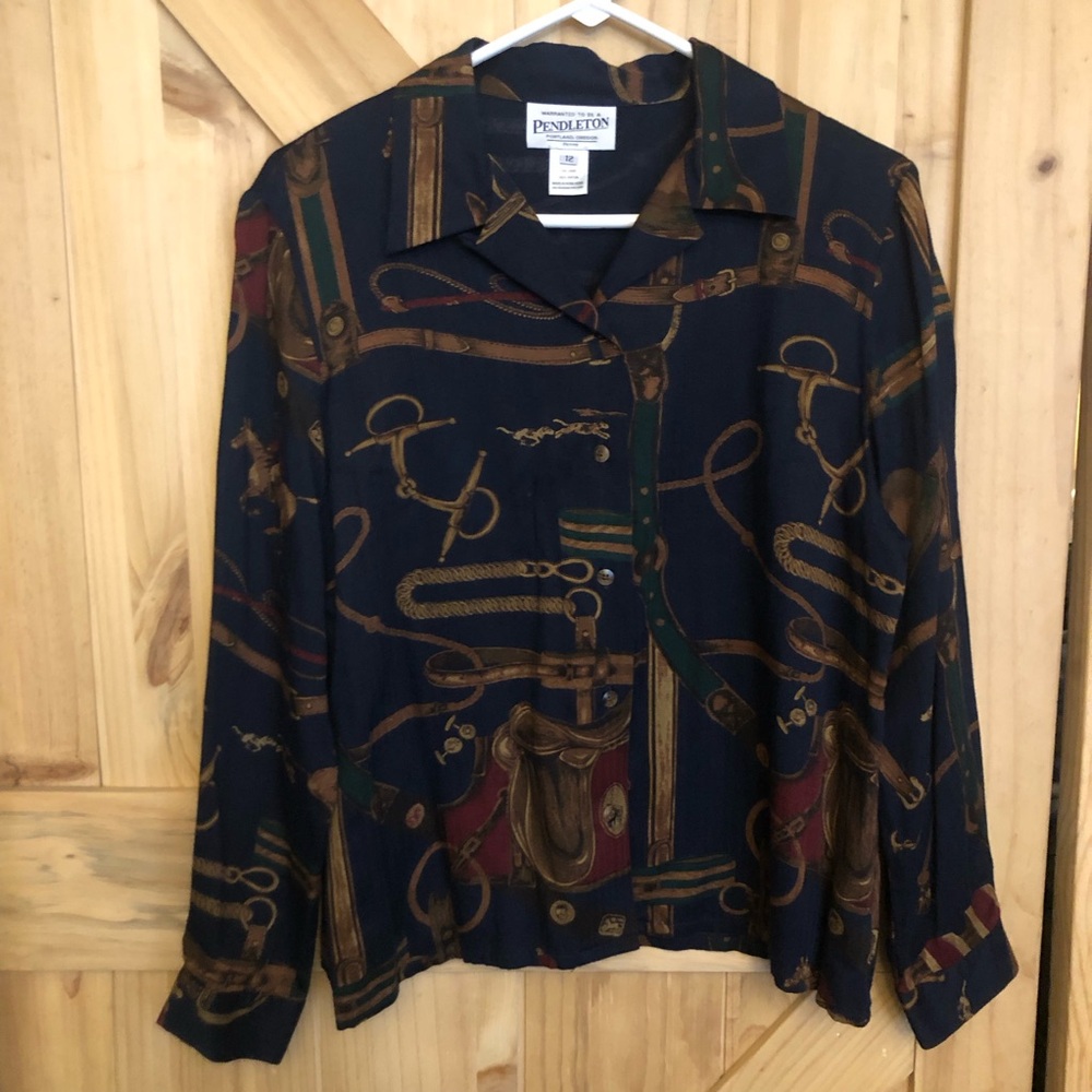 Pendleton Womens Western Print Button Up Shirt Si… - image 1